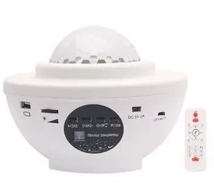 Projektor gwiazd rzutnik lampka nocna głośnik bluetooth biała - Projektory dla dzieci - miniaturka - grafika 1