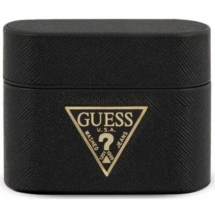 Guess Guess GUACAPVSATMLBK AirPods Pro cover czarny/black Saffiano GUACAPVSATMLBK - Akcesoria do słuchawek - miniaturka - grafika 1
