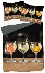 Detexpol Pościel z mikrofibry 3D 160x200 Kolorowe drinki czarna kolorowa 4187 A Magic 2 - Pościel - miniaturka - grafika 1