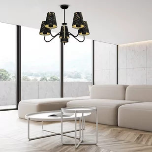 Milagro Lampa wisząca HERMES Black/Gold 5xE27 MLP7282 - Lampy sufitowe - miniaturka - grafika 3