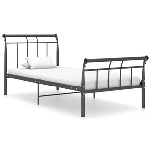 vidaXL Lumarko Rama łóżka, czarna, metalowa, 90 x 200 cm 325030 - Łóżka - miniaturka - grafika 1