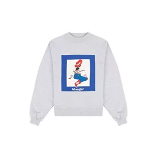 Wrangler Bluza damska, jasnoszara melanż, rozmiar M - Bluzy damskie - miniaturka - grafika 1