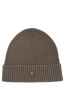 Tommy Hilfiger - Czapka męska z dodatkiem kaszmiru, zielony - Czapki męskie - miniaturka - grafika 1