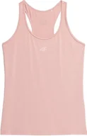 Bluzki damskie - Top treningowy damski 4F SS23TFTSF263 - jasny róż XL - miniaturka - grafika 1