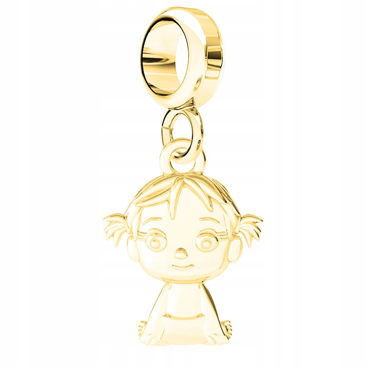 Charms Złoty Dziewczynka Family Rodzina Dziecko Córka Bobas SREBRO 925