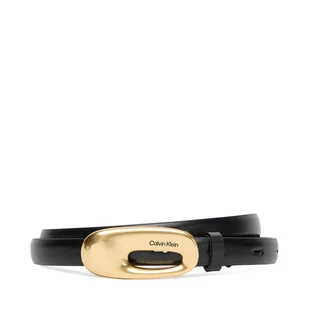 Pasek Damski Calvin Klein Elongated Chucnhy Buckle 15Mm LV04F7022G Czarny - Paski - miniaturka - grafika 1