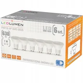 Żarówki LED - Zestaw 6x Żarówka Led GU10 PAR16 7W=50W Smd 638lm 120° Brak Migotania - miniaturka - grafika 1