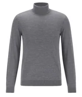 Swetry męskie - Szary golf - sweter męski SW22 r. XL - miniaturka - grafika 1