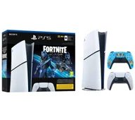 Konsole Playstation - Sony PlayStation 5 Digital Slim D Chassis PS5 1TB Fortnite Cobalt + Dodatkowy Pad Fortnite - miniaturka - grafika 1