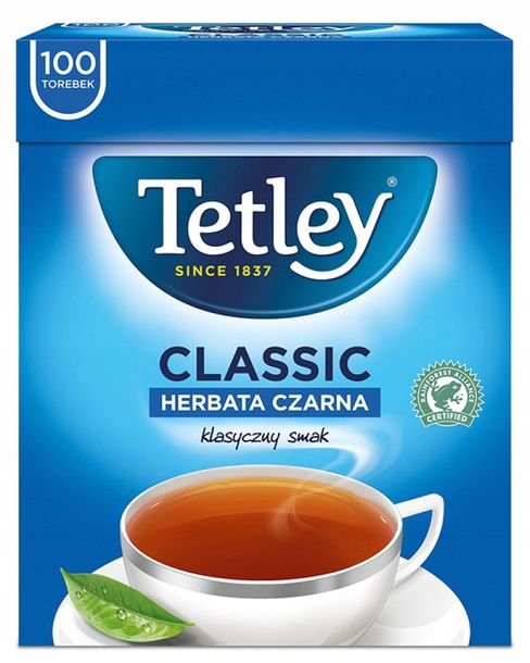 Herbata Czarna Tetley Classic 100 Torebek Ekspresowa 150g