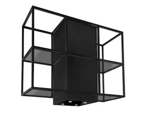 Nortberg Quadro Cage Central Glass 120 Black Matt - Okapy kuchenne - miniaturka - grafika 1
