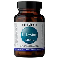 Suplementy naturalne - Viridian L-Lizyna 500mg L-Lysine 30 kapsułek - miniaturka - grafika 1