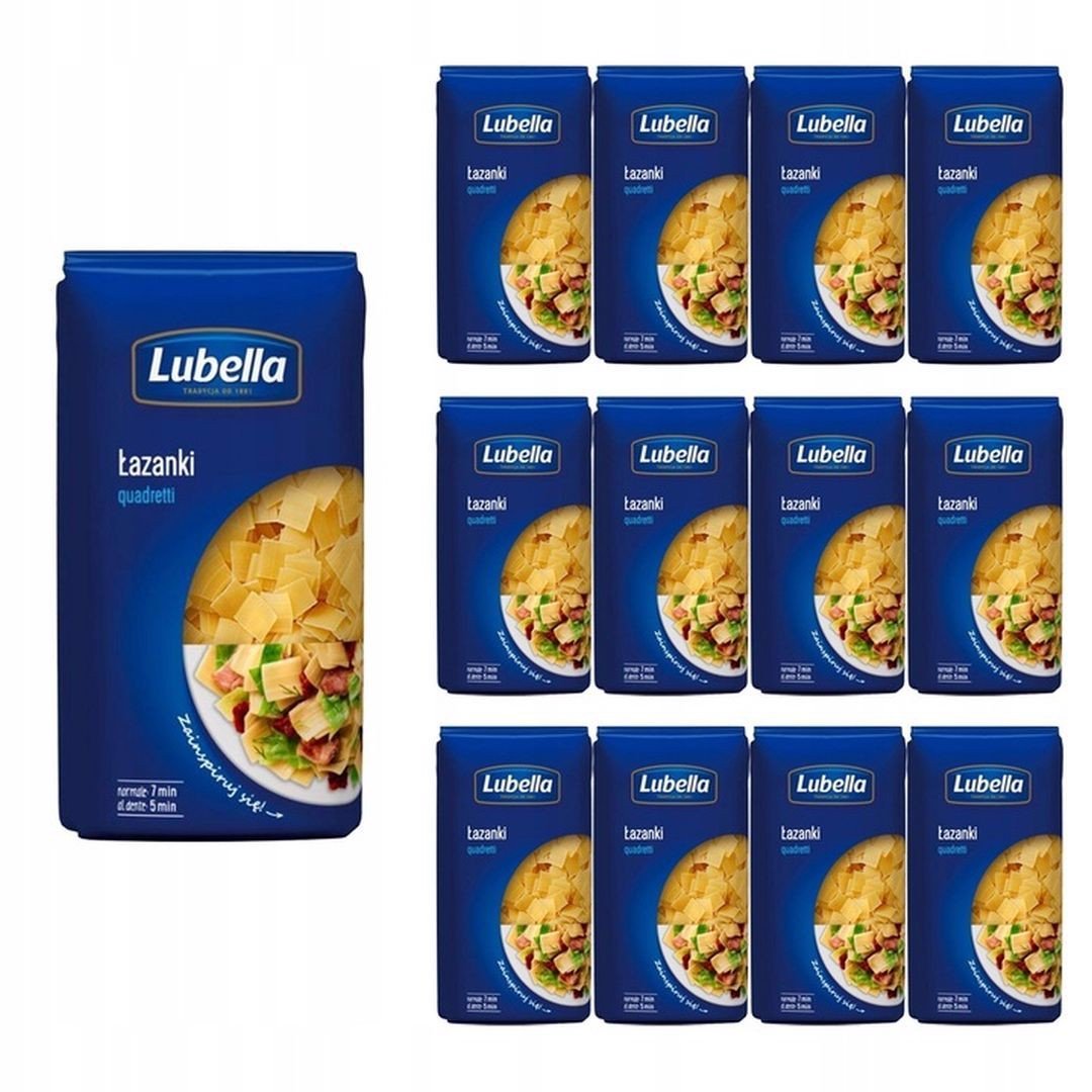 Lubella Makaron łazanki 400 g x 12 sztuk