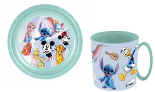 Talerz plastikowy + KUBEK dla dzieci zestaw na jedzenie Disney BAJKI - Zestawy naczyń dla dzieci - miniaturka - grafika 1
