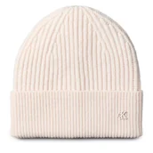 Czapki damskie - Czapka Calvin Klein Ck Metal Wool Beanie LV04D8032G Écru - miniaturka - grafika 1