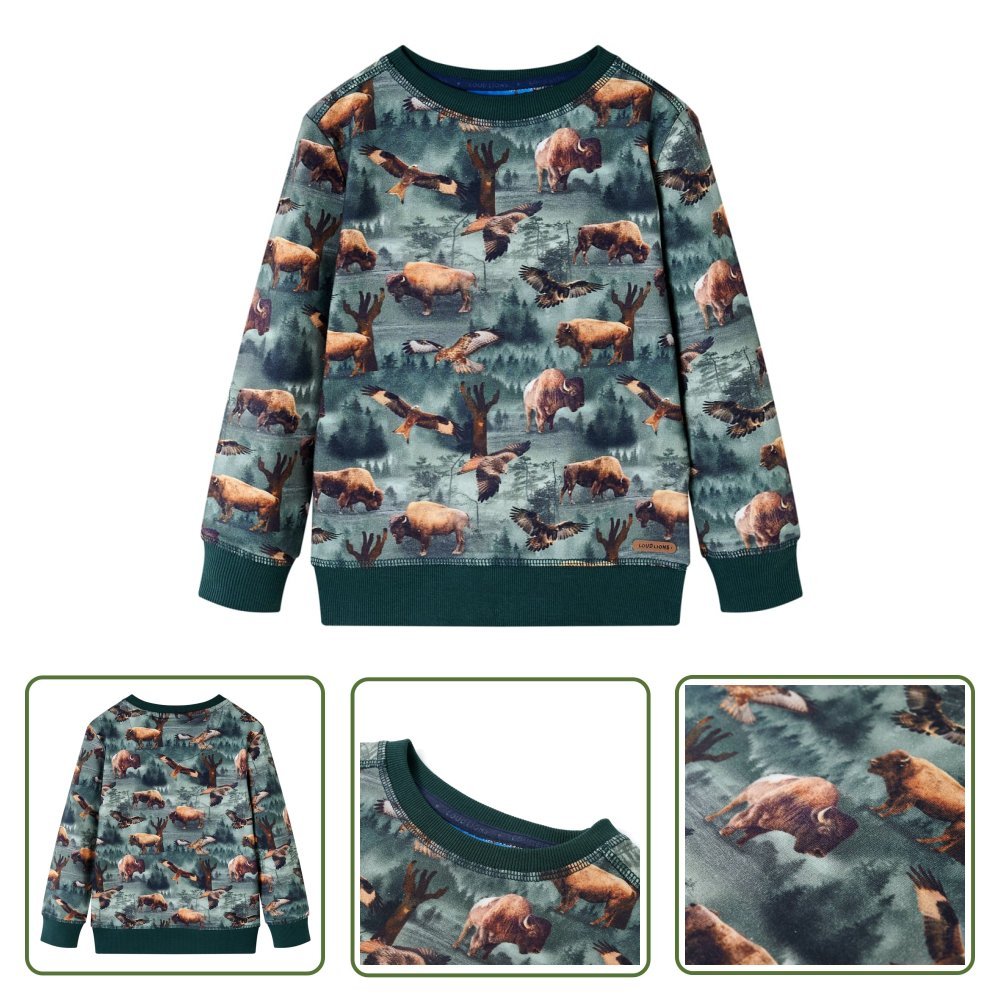 Bluza dziecięca - ciemnozielona - 116 - Bluza Dla Dziecka