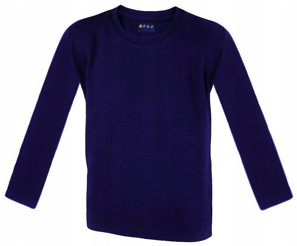 BAWEŁNA Bluzka długi rękaw GRANATOWY 110