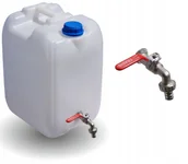 Kanistry - Zbiornik kanister pojemnik bańka na wodę z kranem 20L - miniaturka - grafika 1