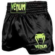 Spodnie sportowe męskie - Spodenki Muay Thai VENUM CLASSIC SHORTS BLACK/NEO YELLOW - miniaturka - grafika 1