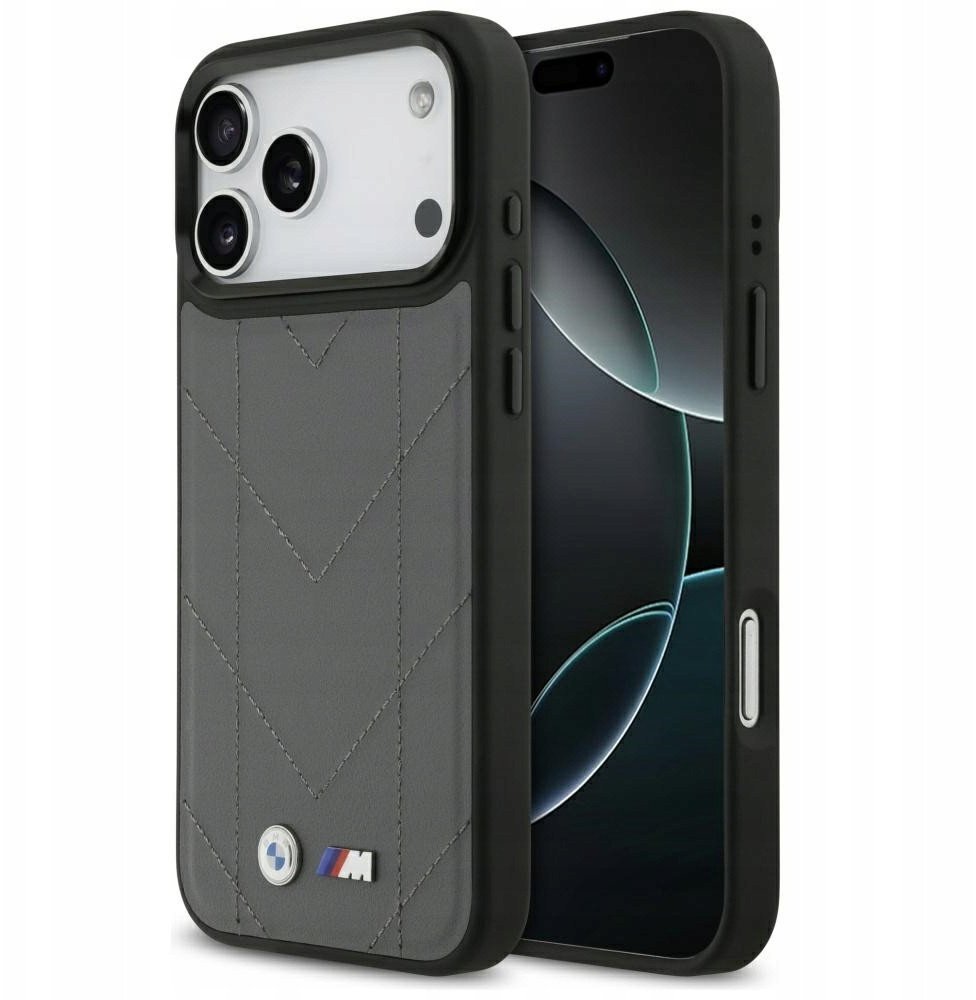 Etui BMW M Quilted Logo MagSafe do iPhone 17 Pro Max antracyt
