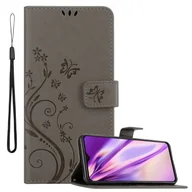 Etui i futerały do telefonów - Etui Cadorabo do Xiaomi Redmi Note 8 Pro w kolorze FLORAL GREY Etui na telefon komórkowy w kwiatowy wzór z magnetycznym zamknięciem, funkcją podstawki i 3 miejscami na karty Etui ochronne Etui z klapką w stylu książki - miniaturka - grafika 1