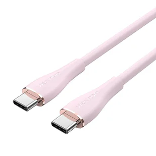 Kabel USB-C 2.0 do USB-C Vention TAWPF 1m, PD 100W,  różowy silikonowy - Kable - miniaturka - grafika 2