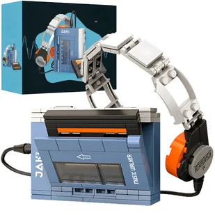 KLOCKI KONSTRUKCYJNE RETRO WALKMAN ODTWARZACZ MUZYKI KASETOWY 3D 146 EL - Klocki - miniaturka - grafika 1