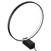 Lampy stojące - Loftowa lampa biurowa AGARO 2000 Shilo LED 9W 3000K ring czarna - miniaturka - grafika 1