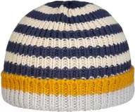 Czapki dla dzieci - Czapka Dzianinowa Twotone Cuff Kids, ciemnoniebieski, 53-55 cm - miniaturka - grafika 1