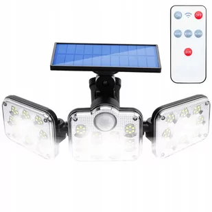 Naświetlacz - halogen LED Solarny 10W z pilotem - Czarny - Biały zimny (6500K) - Lampy ogrodowe - miniaturka - grafika 1