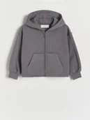 Bluzki dla dziewczynek - Reserved - Bluza z kapturem - jasnoszary - miniaturka - grafika 1