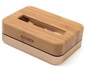 Pozostałe akcesoria do telefonów - BAMBUSOWY STOJAK STAND DOCK DO IPHONE Z��OTY - miniaturka - grafika 1