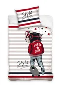 Pościel - Pościel 140 x 200 Młodzieżowa nr 418 Mops - 140x200 - miniaturka - grafika 1