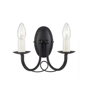Elstead Lighting Kinkiet Klasyczny 2pł MN2 BLK MINSTER ELSMN2 BLACK - Lampy ścienne - miniaturka - grafika 1