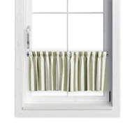 Firany - Zazdrostka SUMMER wzór SM18 | pasy oliwkowe 60 x 210 cm - miniaturka - grafika 1