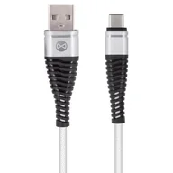 Kable USB - Forever TelForceOne Kabel USB typ-C Shark biały 1m 2A GSM045628 - miniaturka - grafika 1