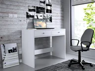 Biurka - Biurko proste z szufladami do pokoju nastolatka Mega 2 białe - miniaturka - grafika 1