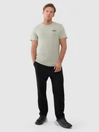 Spodnie męskie - 4F Spodnie casual męskie - czarne 3XL - miniaturka - grafika 1