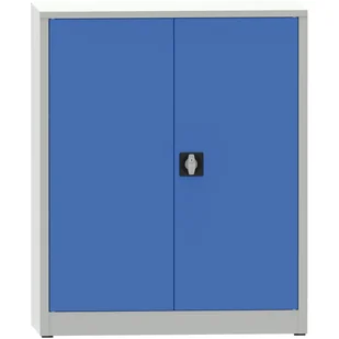 PARTNER B2B Warsztatowa szafa półkowa na narzędzia KOVONA JUMBO, 2 półki, spawana, 950 x 600 x 1150 mm, szara / niebieska 178650 - Pozostałe wyposażenie warsztatu - miniaturka - grafika 1