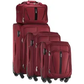 Walizki - Zestaw Walizek i Torba z Codury Czerwony - miniaturka - grafika 1