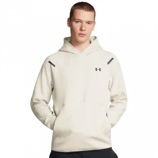 Męska bluza treningowa nierozpinana z kapturem Under Armour UA Unstoppable Flc Hd Eu - beżowa - UNDER ARMOUR - Bluzy sportowe męskie - miniaturka - grafika 1