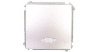 Kontakt Kontakt_Simon Przycisk światło z podświetleniem (moduł) 10AX. 250V. szybkozłącza srebrny mat BMS1L.01/43 - Wyłączniki światła i elektryczne - miniaturka - grafika 2