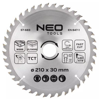 Tarcza do cięcia NEO TOOLS 57-683 210 mm