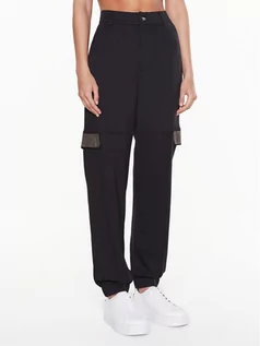 Spodnie damskie - Liu Jo Sport Spodnie materiałowe TA3156 J5942 Czarny Regular Fit - grafika 1
