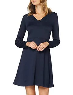 Vila Damska sukienka Vitinny Bitten L/S Lace Detail Dress/Za, granatowy blezer, L - Sukienki - miniaturka - grafika 1