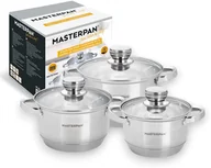 Zestawy garnków i patelni - Zestaw garnków ze stali nierdzewnej z pokrywkami Masterpan MP-5001 - miniaturka - grafika 1