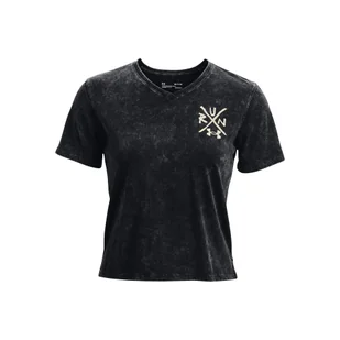 Koszulka damska Under Armour  Destroy All Miles Tee II-BLK L - Koszulki sportowe damskie - miniaturka - grafika 1