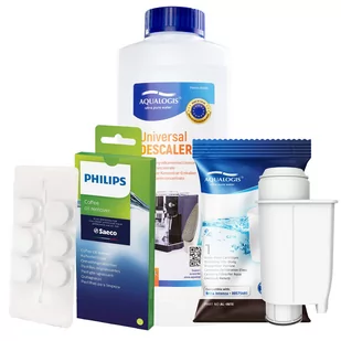 Zestaw Philips Saeco - AL-Inte+, Uniwersalny Odkamieniacz 500ml, Philips CA6704/10 Tabletki Czyszczące - Akcesoria i części do ekspresów do kawy - miniaturka - grafika 1