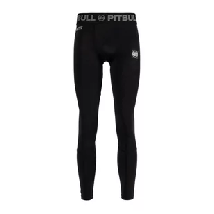 Legginsy męskie Pitbull Performance Small Logo czarne 902201900001 L - Kimona, stroje i obuwie - miniaturka - grafika 1