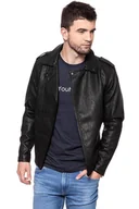 Kurtki męskie - Wrangler, Kurtka męska, Pu Leather Jacket Black W4744Vi01, rozmiar XL - miniaturka - grafika 1